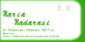 maria madarasi business card